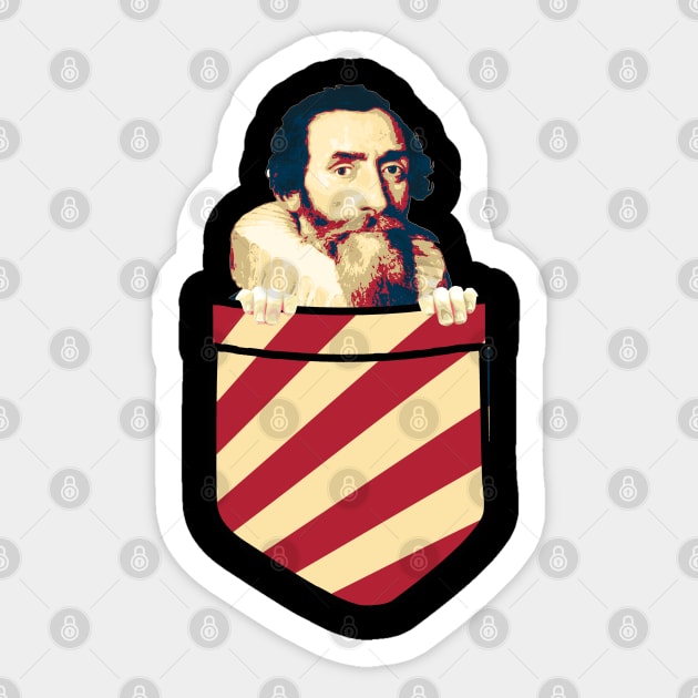 Johannes Kepler In My Pocket Sticker by Nerd_art